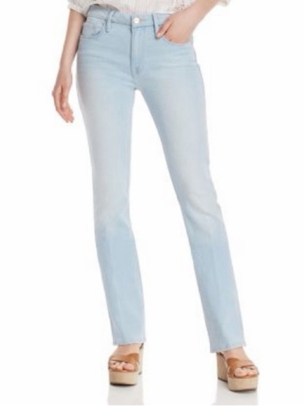 Frame Denim Pale Blue Flare Jeans